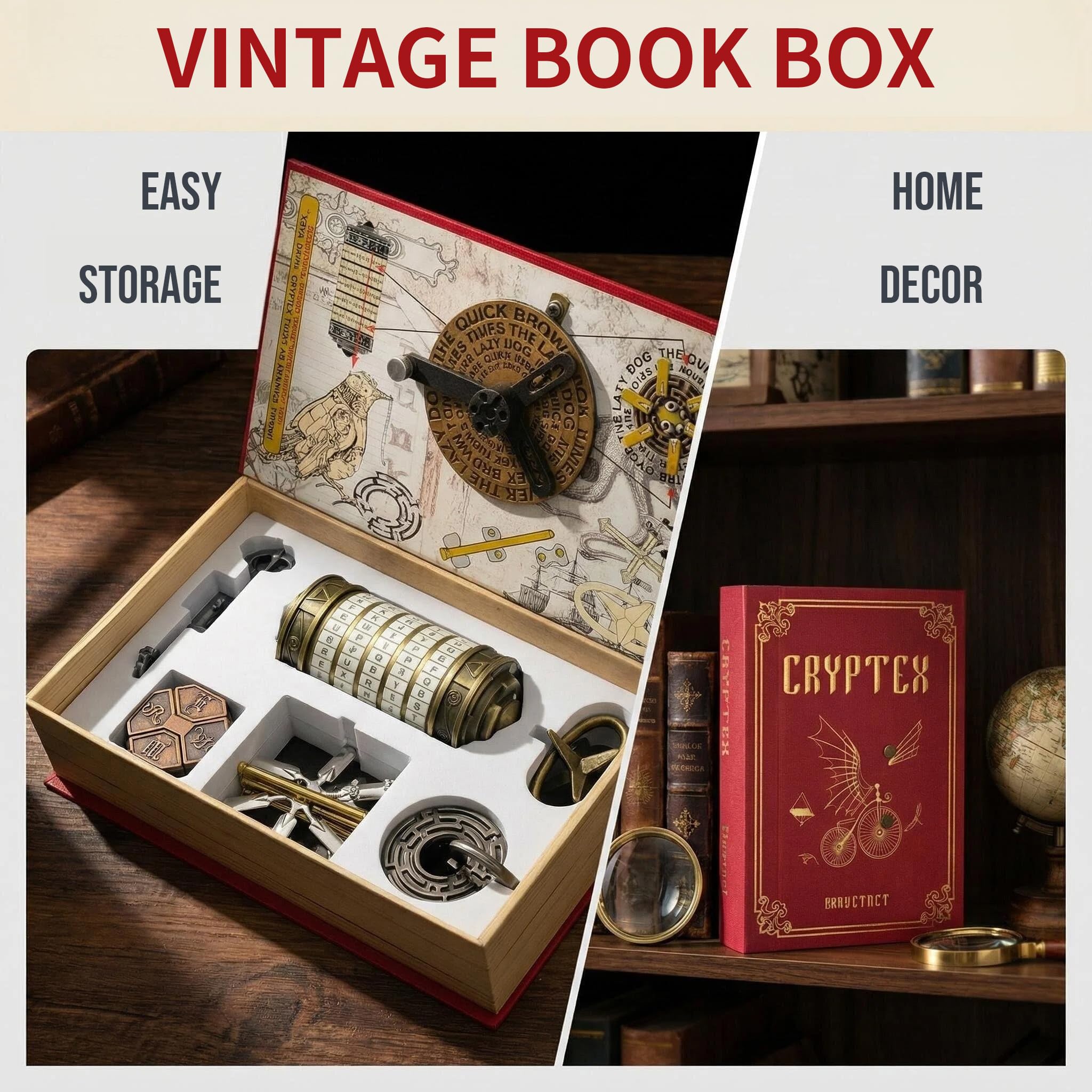 Amazon.com: NORDISTRICT Da Vinci Code Mini Cryptex Metal Puzzle